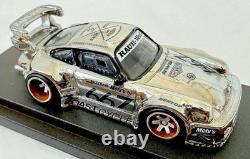 Hot Wheels RWB Porsche 930 Chrome Coast Cycle #667 Zamac Mirror Custom Case 164