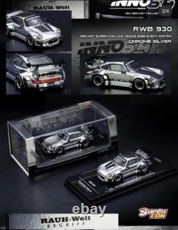 Inno64 Chrome Porsche 2pc Box Set Supercon 2026 Las Vegas