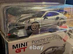 MINI GT63 mijo Porsche 991 Turbo GT2 RS Weissach Package GT Silver Metallic LHD
