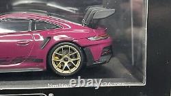 MINICHAMPS 143 2024 Porsche 911 (992) GT3 RS Weissach Rubystar Gold Wheels