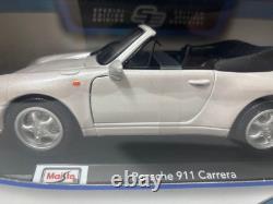 Maisto 1/18 Porsche 911 Carrera Silver Open Special Edition New