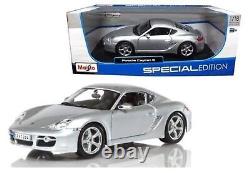 Maisto New 118 WithB Special Edition Silver Porsche Cayman S Diecast Model Car