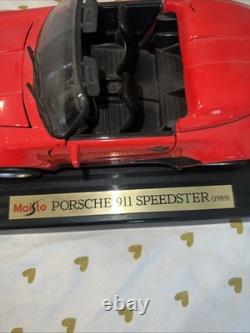 Maisto Special Edition Diecast Red 1989 Porsche 911 Speedster 1/18