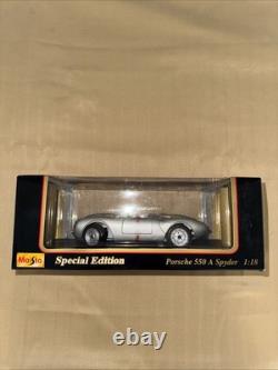 Maisto Special Edition Porsche 550 A Spyder 118 Diecast Car (Silver)