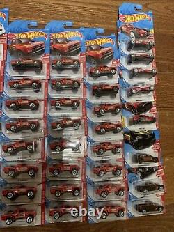 Massive Hot Wheels Target Red Editions Lot 84 Pieces VW Dodge Porsche Cadillac