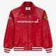 Men's Red Porsche 993 Turbo Club Genuine Leather Bomber Racing Style Jacket