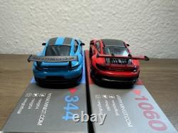 Mini GT 164 Porsche 911 GT2 & GT3 RS Weissach Package Blue #344 & Red #1060
