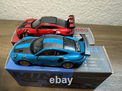 Mini GT 164 Porsche 911 GT2 & GT3 RS Weissach Package Blue #344 & Red #1060