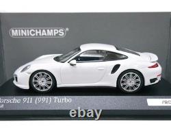 Minichamps 1/43 Porsche 911 Turbo White 2014 car. Tima Special Edition Diecast