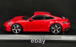 Minichamps 118 2019 Porsche 911 Carrera 4S Type 992 Carmine Red Diecast Car