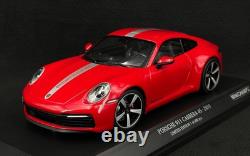 Minichamps 118 2019 Porsche 911 Carrera 4S Type 992 Carmine Red Diecast Car