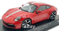 Minichamps 118 2019 Porsche 911 Carrera 4S Type 992 Carmine Red Diecast Car