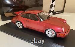 Minichamps 1990 Porsche 911 (964) Turbo 3.6 Metallic Red 504 Pieces Only, 1/18