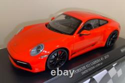 Minichamps 2019 Porsche 911 (992) Carrera 4S Orange 600 Pcs 1/18 New & Inspected