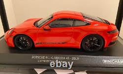 Minichamps 2019 Porsche 911 (992) Carrera 4S, Orange, 600 Pcs Only, 1/18 New