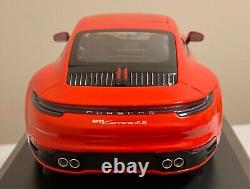 Minichamps 2019 Porsche 911 (992) Carrera 4S, Orange, 600 Pcs Only, 1/18 New