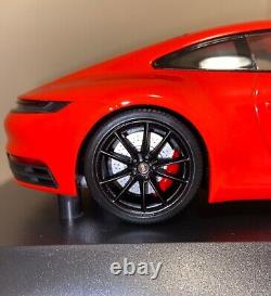 Minichamps 2019 Porsche 911 (992) Carrera 4S, Orange, 600 Pcs Only, 1/18 New