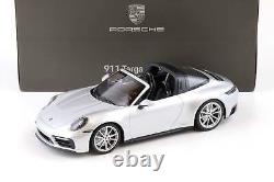 Minichamps 2022 Porsche 911 992 Targa 4 GTS Dealer Edn GT Silver Metallic 118