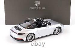 Minichamps 2022 Porsche 911 992 Targa 4 GTS Dealer Edn GT Silver Metallic 118