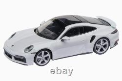 Minichamps 2022 Porsche 911 992 Turbo S Coupe DEALER EDITION White 118