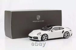 Minichamps 2022 Porsche 911 992 Turbo S Coupe DEALER EDITION White 118