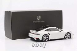 Minichamps 2022 Porsche 911 992 Turbo S Coupe DEALER EDITION White 118