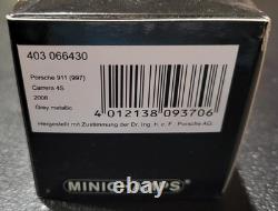 Minichamps 403066430 1/43 Porsche 911 (997) Carrera 4S 2008 Gray Dealer Ed. /300