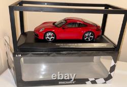Minichamps Porsche 911 (992) Carrera 4S, Carmine Red 1 of 600 Pcs 1/18 New (NLA)