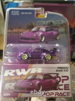 New 2026 Pop Race Porsches 911 930 RWB Chrome & Purple Conventions Set