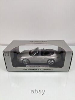 Norev Porsche 911 Carrera 4S Cabriolet Silver 1/18 Scale Model