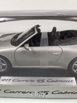 Norev Porsche 911 Carrera 4S Cabriolet Silver 1/18 Scale Model