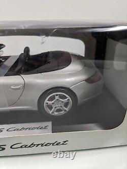 Norev Porsche 911 Carrera 4S Cabriolet Silver 1/18 Scale Model