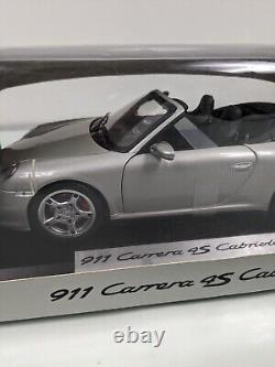 Norev Porsche 911 Carrera 4S Cabriolet Silver 1/18 Scale Model