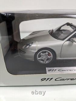 Norev Porsche 911 Carrera 4S Cabriolet Silver 1/18 Scale Model