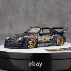 PGM 1/64 Porsche 911 993 RWB Dark Blue Chinese Dragon SPECIAL EDITION