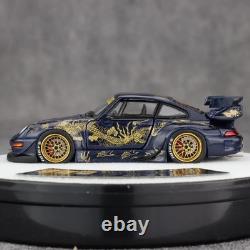 PGM 1/64 Porsche 911 993 RWB Dark Blue Chinese Dragon SPECIAL EDITION