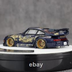 PGM 1/64 Porsche 911 993 RWB Dark Blue Chinese Dragon SPECIAL EDITION