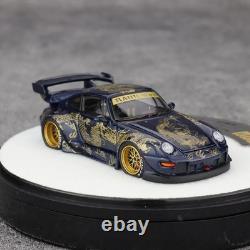 PGM 1/64 Porsche 911 993 RWB Dark Blue Chinese Dragon SPECIAL EDITION