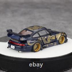 PGM 1/64 Porsche 911 993 RWB Dark Blue Chinese Dragon SPECIAL EDITION