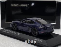 Porsche 718 (982) Cayman GTS 4.0 2020 Blue Met 143 Minichamps 410069002 (15)