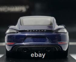 Porsche 718 (982) Cayman GTS 4.0 2020 Blue Met 143 Minichamps 410069002 (15)