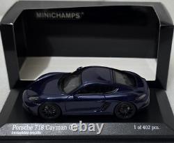 Porsche 718 (982) Cayman GTS 4.0 2020 Blue Met 143 Minichamps 410069002 (15)
