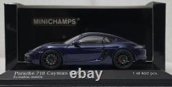 Porsche 718 (982) Cayman GTS 4.0 2020 Blue Met 143 Minichamps 410069002 (15)