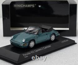 Porsche 911 (964) Carrera 2 Cabriolet 1990 Turquoise 143 Minichamps 430067332
