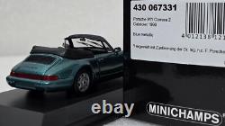 Porsche 911 (964) Carrera 2 Cabriolet 1990 Turquoise 143 Minichamps 430067332