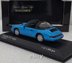 Porsche 911 (964) Targa 1991 Blue 143 Minichamps 400061364 EXTREMELY RARE! (6)