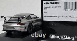 Porsche 911 (991.2) GT3 RS 2018 Silver 143 Minichamps 410067020 RARE! (15)