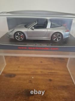 Porsche 911 (991) Targa 4S 2014 Rodhium Silver 143 Spark S4934 Resin Model (17)