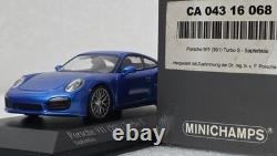 Porsche 911 (991) Turbo S 2014 Sapphire Blue 143 Minichamps CA 043 16 068 (15)