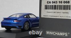 Porsche 911 (991) Turbo S 2014 Sapphire Blue 143 Minichamps CA 043 16 068 (15)
